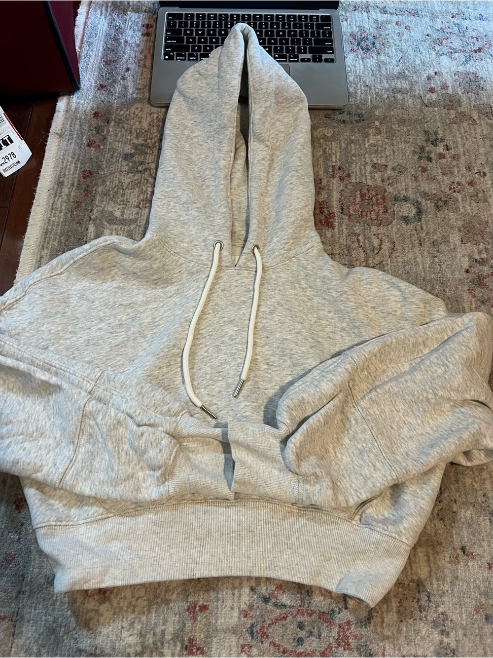 Abercrombie & Fitch Light Gray Hooded Pullover